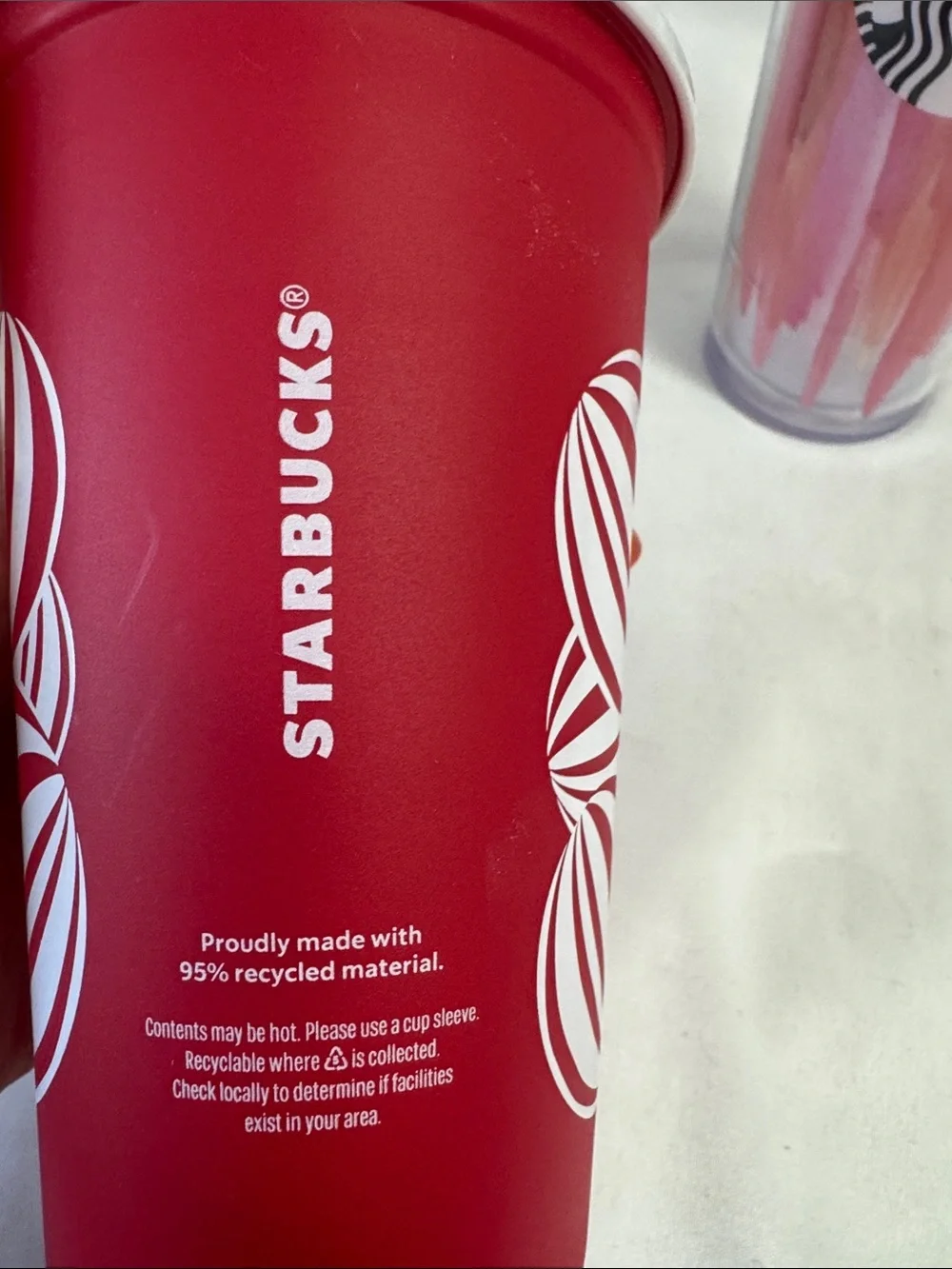 STARBUCKS Bundle Of Cups, Holiday, Pink Ribbon Design & Blue Floral